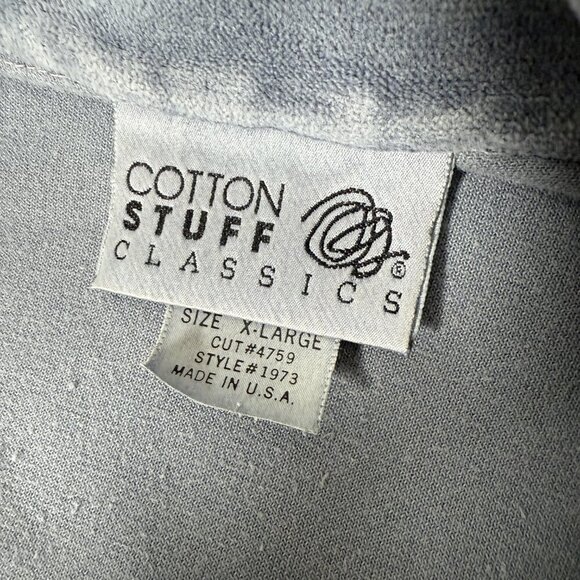 Cotton Stuff Classics Button Down Cardigan, Blue Size XL 100% Cotton - Picture 5 of 9